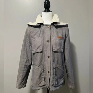 HOST PICK Roxy Fleece Lined  Hooded Jacket Herringbone Pattern